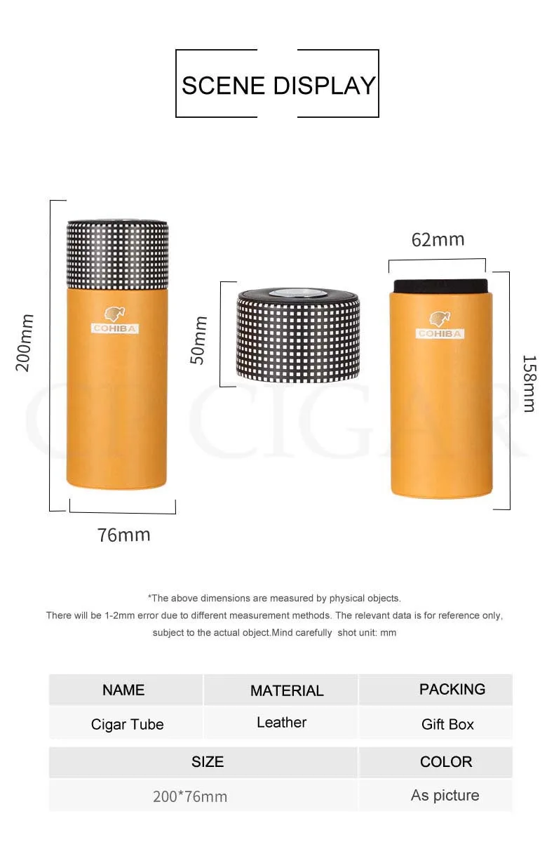 COHIBA сигары трубки путешествия Humidor коробка кожа портативный портсигар чехол из кедра деревянная коробка для сигар W/Humidor увлажнитель сигары гигрометр
