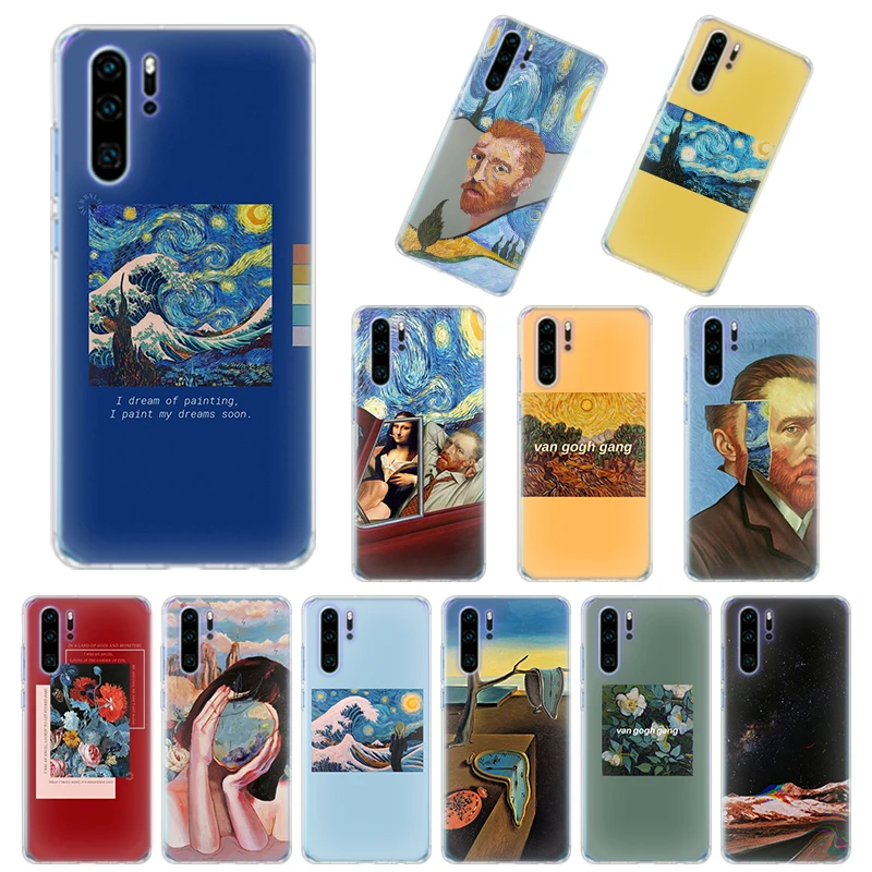 Мягкие чехлы с изображением Ван Гога для huawei P10 P20 P30 Lite Pro P9 P Smart Plus 2019 TPU