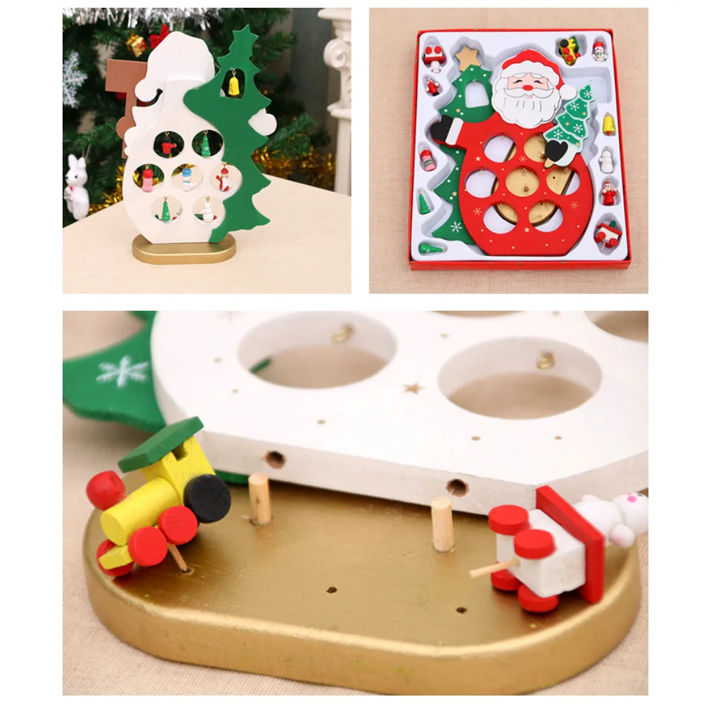 DIY игрушки Новогодние украшения с дедом морозом снеговик с кулоном для домашнего офиса вечерние настольные украшения Рождественские детские игрушки Новогодний подарок орнамент