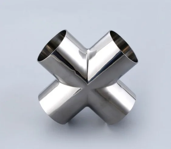 

2PCS/LOT 25X1.5MM 304 Sanitary Grade Four Pass Stainless Steel Pipe Fittings