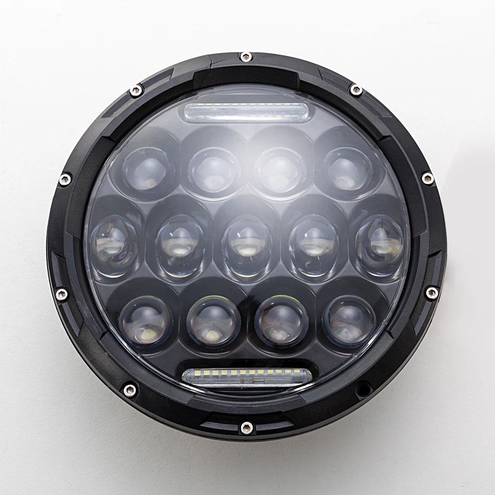 1pcs 75W 7inch 12V Car Light Headlamp Round LED Headlight for Jeep Wrangler Land Rover Defender 90& 110