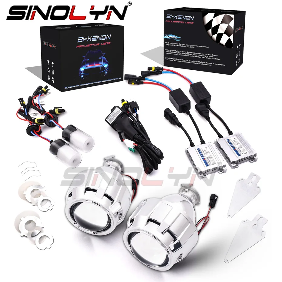 Линзы для фар Sinolyn биксеноновые линзы проектора 2 5 LHD/RHD полный комплект