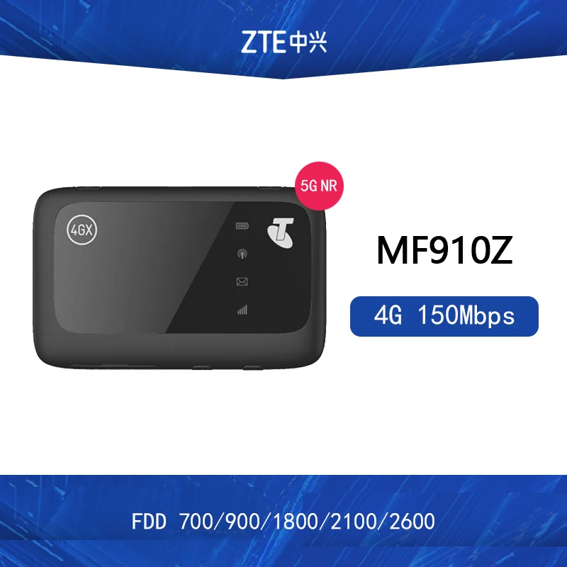 

Unlocked TELSTRA ZTE MF910Z 4GX WIFI MODEM 4G FDD 700/900/1800/2100/2600Mhz lte wifi hotspot pk e8372 e5573