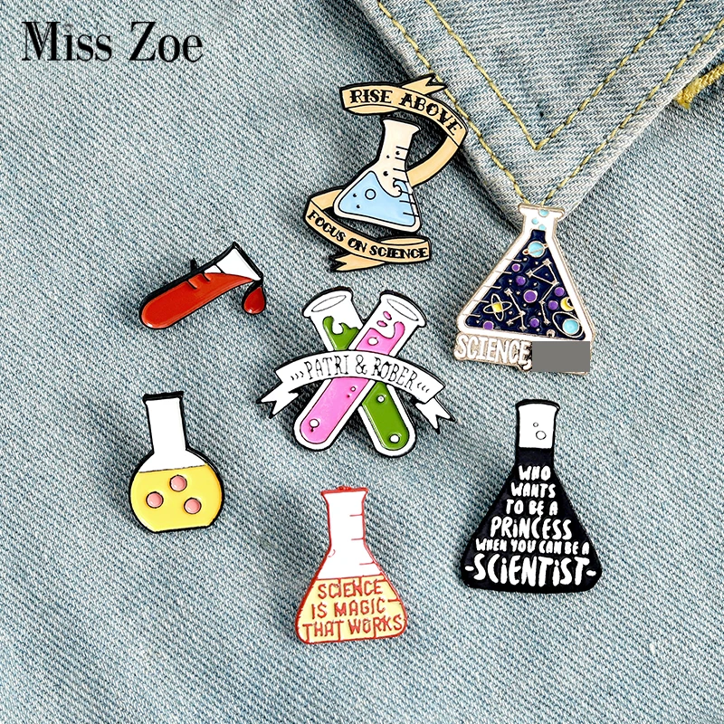 Sale Lapel Pin Brooches Chemistry-Badge Jewelry Scientist Gift Erlenmeyer Enamel-Pin Magic 1zWqQ9r3W