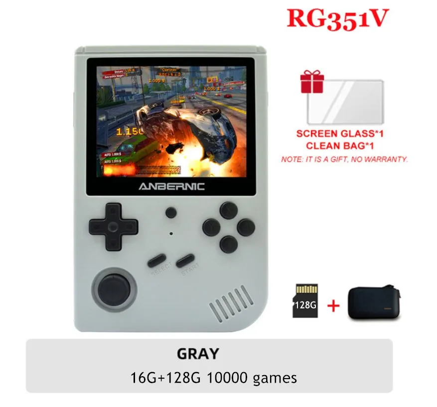 ANBERNIC RG351V 3.5-Inch IPS Handheld Game console 256G Pre-installed 20000 Games Video Retro Game Player With WIFI Kids Gift 
