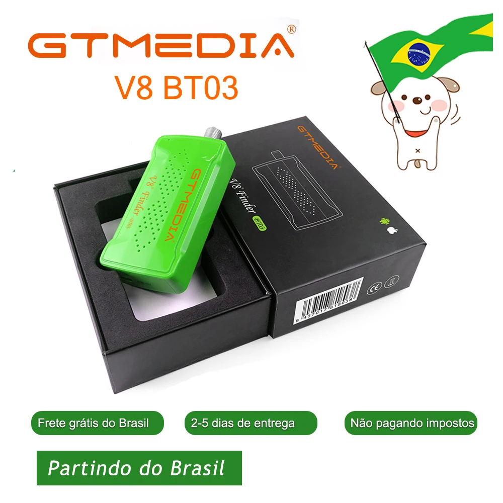 BT03 GTmedia V8 Finder BT03 DVB-S2 bluetooth спутниковый finder спутниковый Поддержка android i os система из Бразилии - Цвет: BT03
