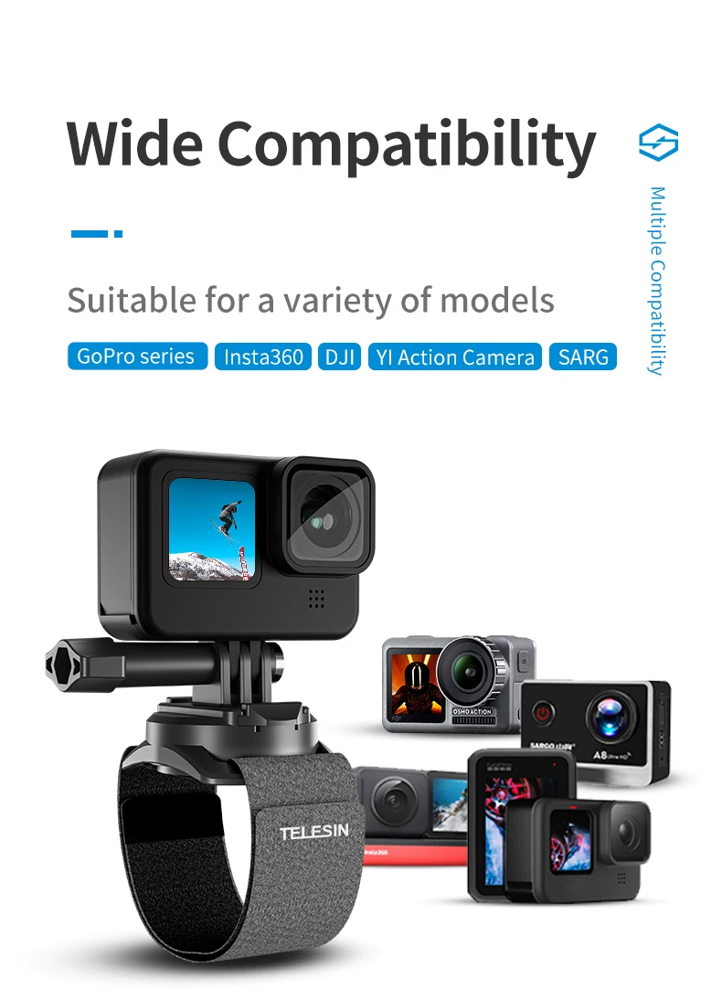 para gopro hero 10 9 8 7 insta360 osmo ação câmera