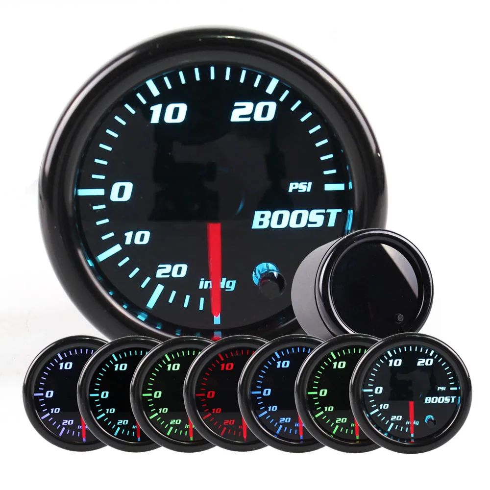 

Car 12V 52mm/2Inch 7 Colors LED Smoke Lens Universal Car Auto Volt Water Temp Oil Temp Oil Press RPM Turbo Boose AFR Auto Gauge