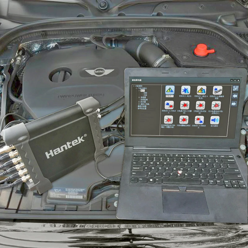 Hantek 1008C автомобильный осциллограф/DAQ/Программируемый генератор ручной 8 каналов USB осциллографы с автоматическим зажиганием зонда