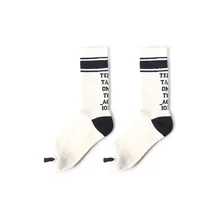 Sweat-Absorbent Heel Letter Men Thermal Cotton Dress Socks
