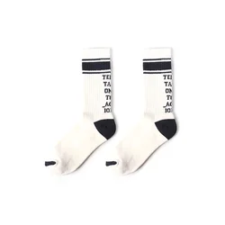 Sweat-Absorbent Heel Letter Men Thermal Cotton Dress Socks