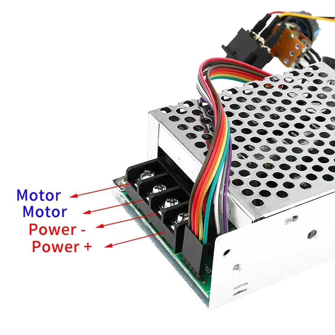 Цифровой дисплей 0~ Регулируемый DC 10-50V 40A DC контроллер скорости двигателя ШИМ 12V 24V 48V 2000W MAX 60A Реверсивный