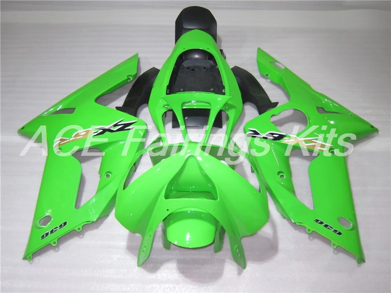 Легкая установка впрыска обтекателя подходит для Kawasaki ZX6R 2003 2004 ABS Обтекатели набор green 03 04 Ninja 636 зеленый