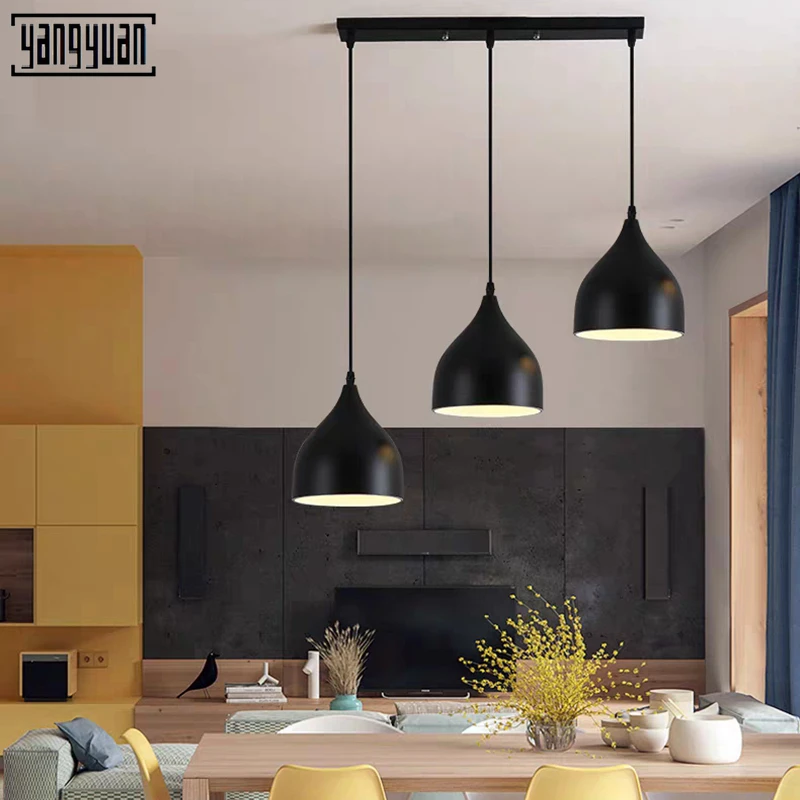 

Nordic LED chandelier Dining room kitchen creative personality lamp Modern Simple Pendent lights for Bar counter 110-220V E27