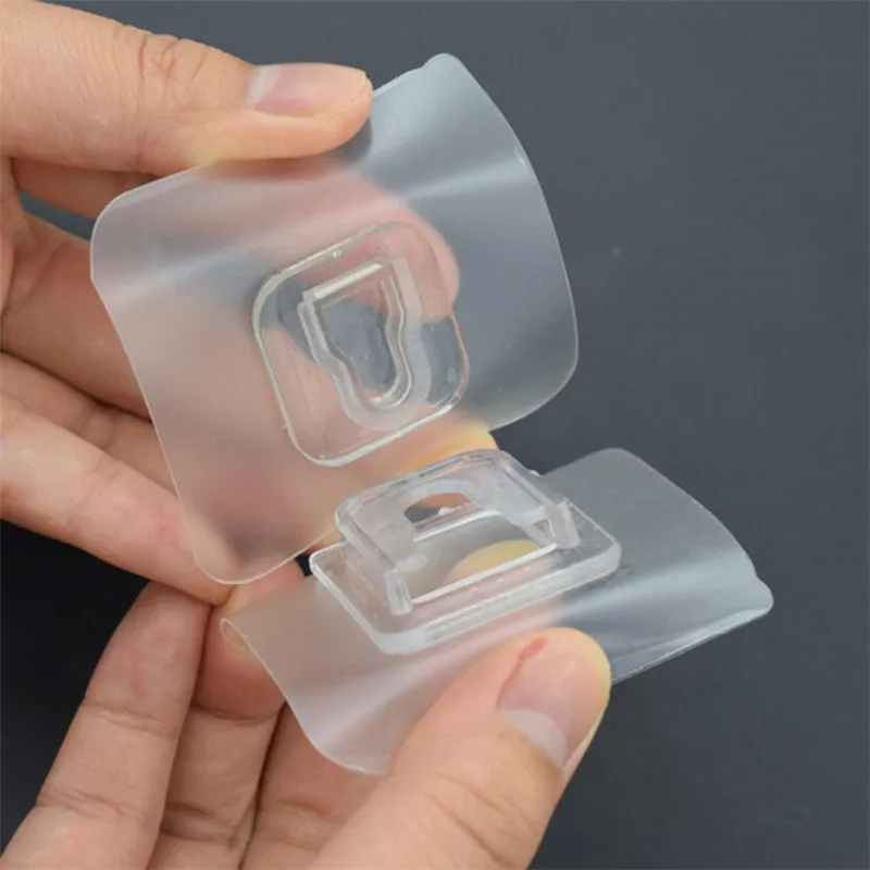 10/5/1 par de doble cara adhesiva ganchos de pared de 6*6*6cm sin ganchos reutilizables Anti-slip montado en la pared gancho organizador