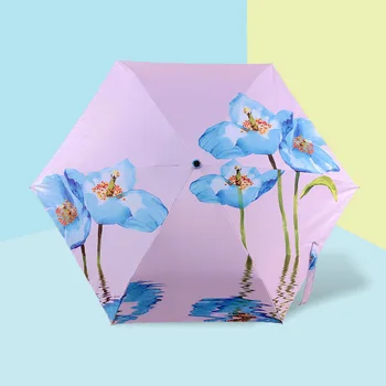 

Women Flower Painting Umbrella Female Travel Mini Umbrella Rain Parasol Ultra Light Sun/Rain Umbrellas Anti-UV Mujer Paraguas