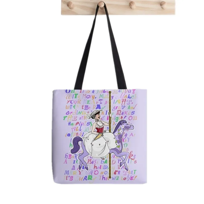 2021 Shopper Mary Poppins Tote Bag Printed Tote Bag women Harajuku shopper handbag girl Shoulder shopping bag Lady Canvas Bag