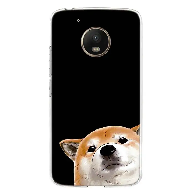Cute Corgi Dog Cover Phone Case For Motorola Moto G7 G6 G5S G5 E4 Plus G4 E5 Play Power EU Gift Fit Patterned Coque