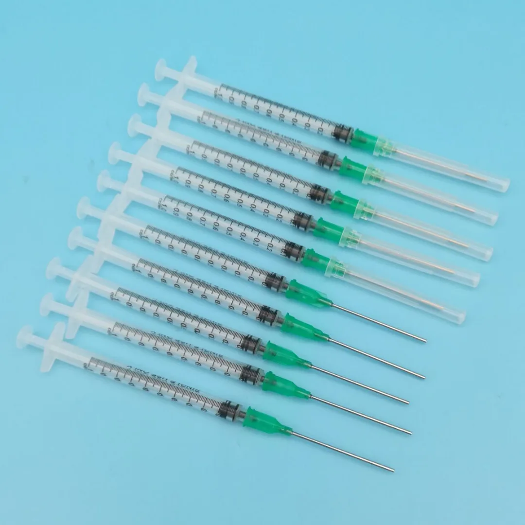 10pcs 1ml Syringe + Disposable 18Ga 1.5