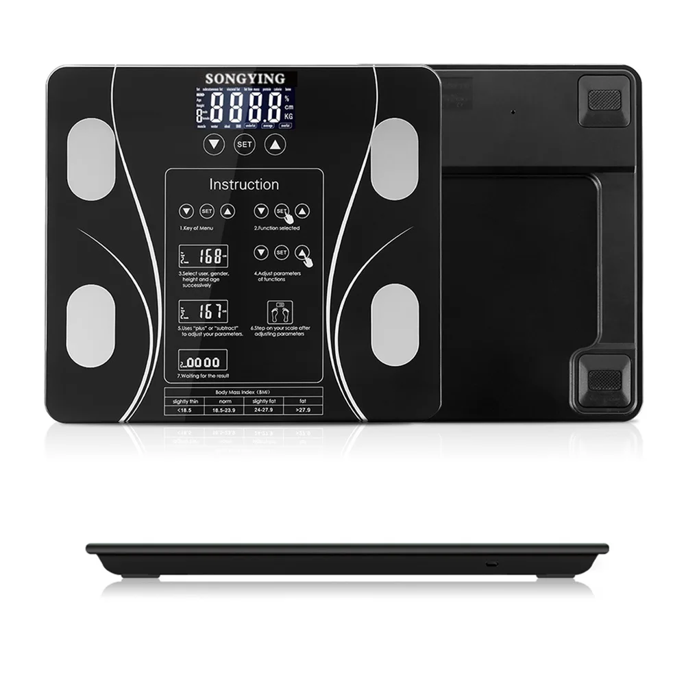 Домашние и живые Bluetooth электронные весы для тела Fat BMI монитор цифровые весы анализатор здоровья