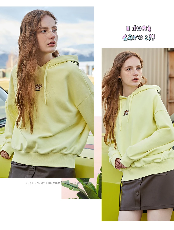 SEMIR свитер женский с капюшоном Сетка Красный Ранняя осень милый забавный короткий параграф свободный капюшон корейский с капюшоном толстовки для женщин
