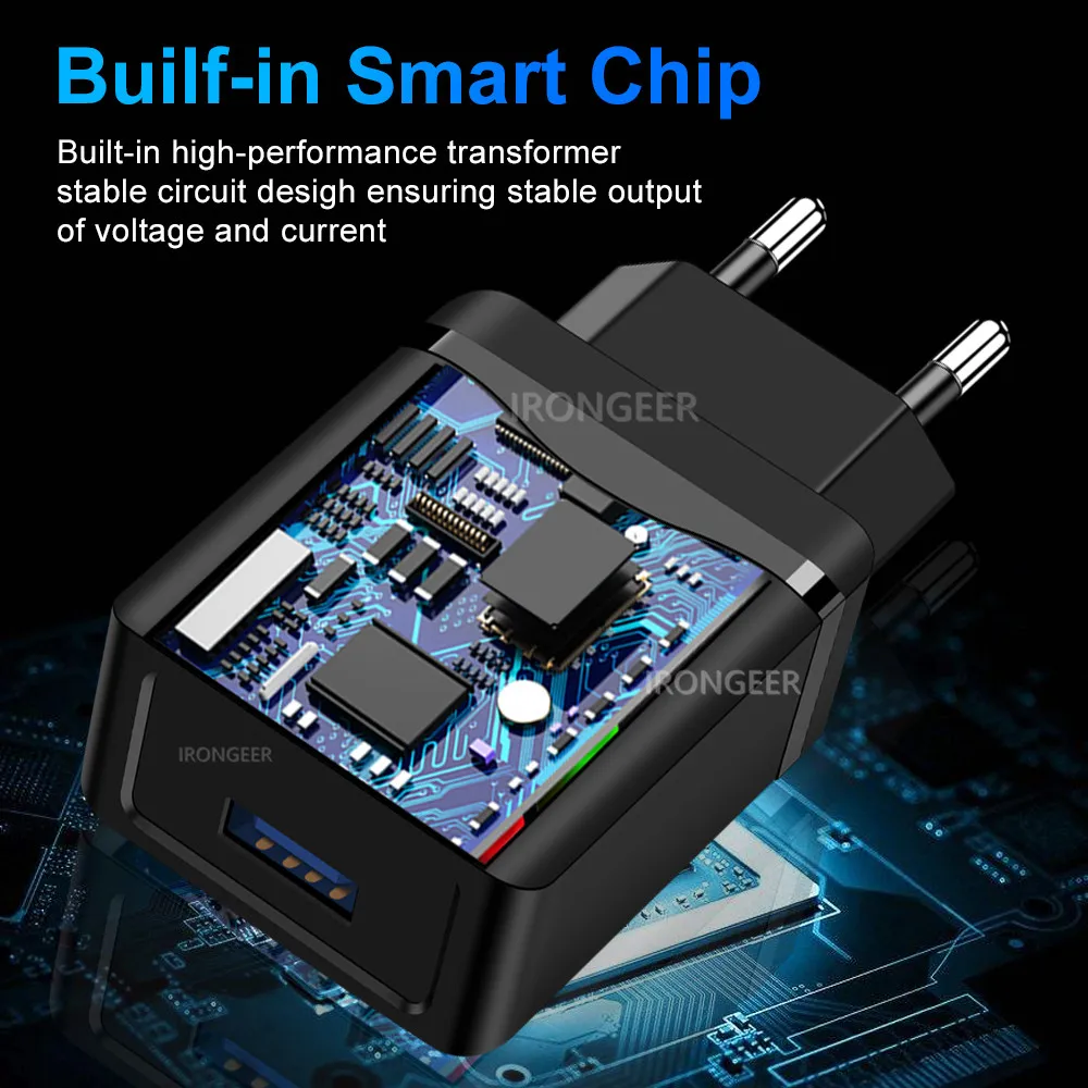 18W Quick Charge 4.0 3.0 USB Phone Charger Universal Travel Wall Fast Charging Power Adapter For Xiaomi iPhone Samsung Huawei  (1)