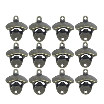 

Wall Mounted Bottle Opener Vintage Beer Bottle Opener Suitable for Bars KTV Hotels Homes (12 Pcak)
