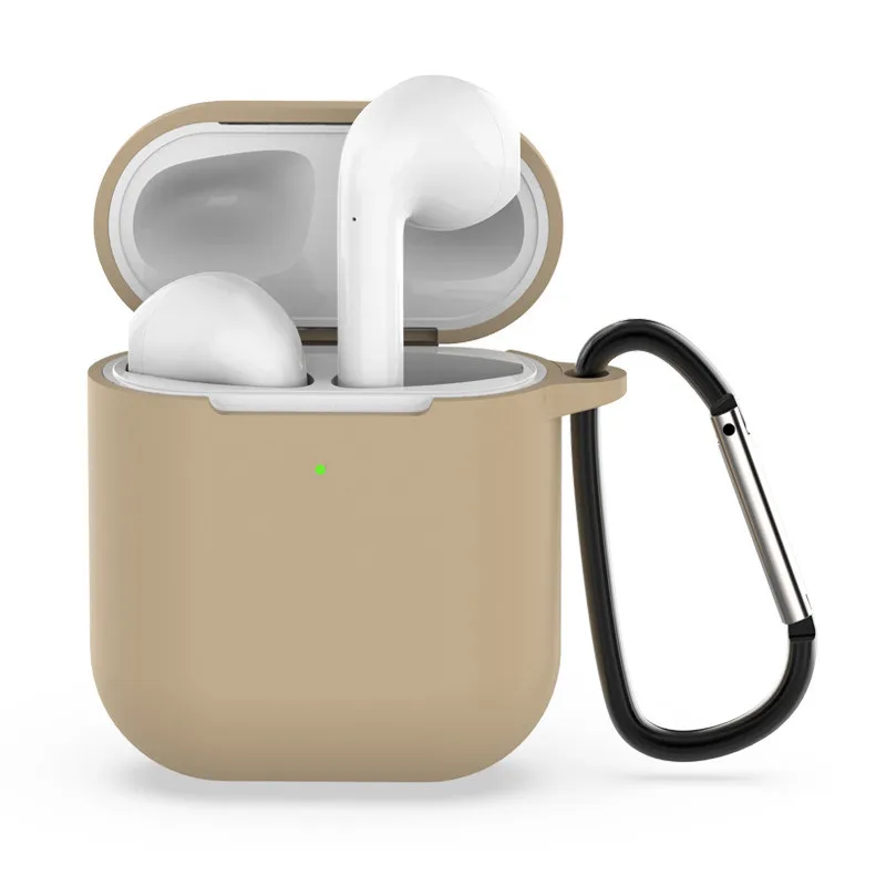10 2 в 1 для Airpods 2 Чехол защитный чехол с карабином с крючком брелок силиконовый чехол для наушников коробка аксессуары пряжка - Цвет: 10