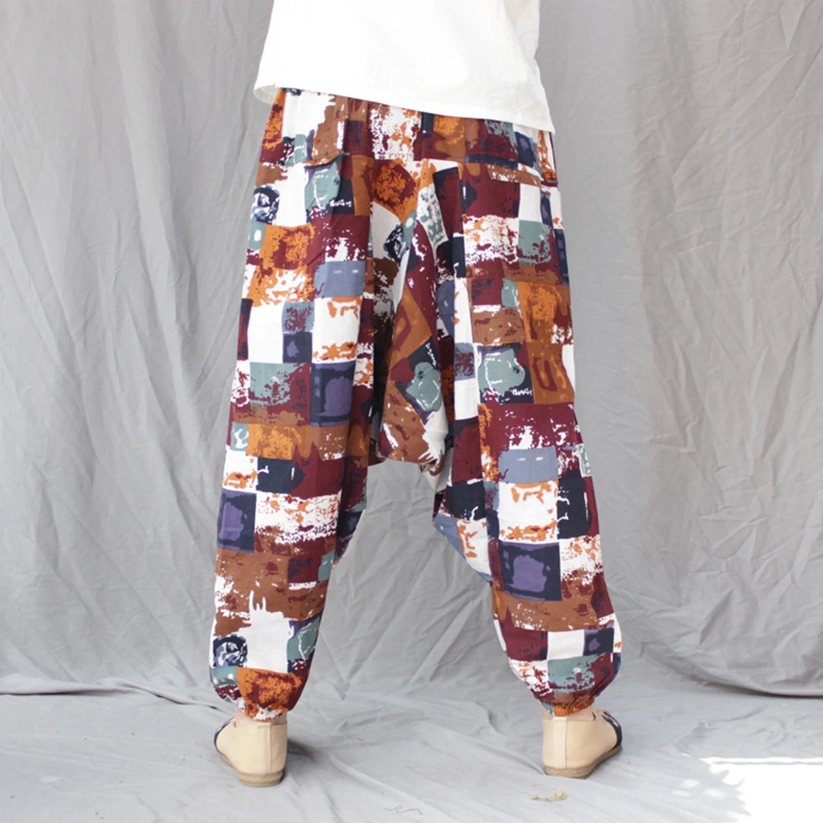 Новые летние Непальские брюки с шаговым швом тайские штаны для йоги будут кодовать легкие брюки Yunnan хлопковые мужские и женские брюки Dongba