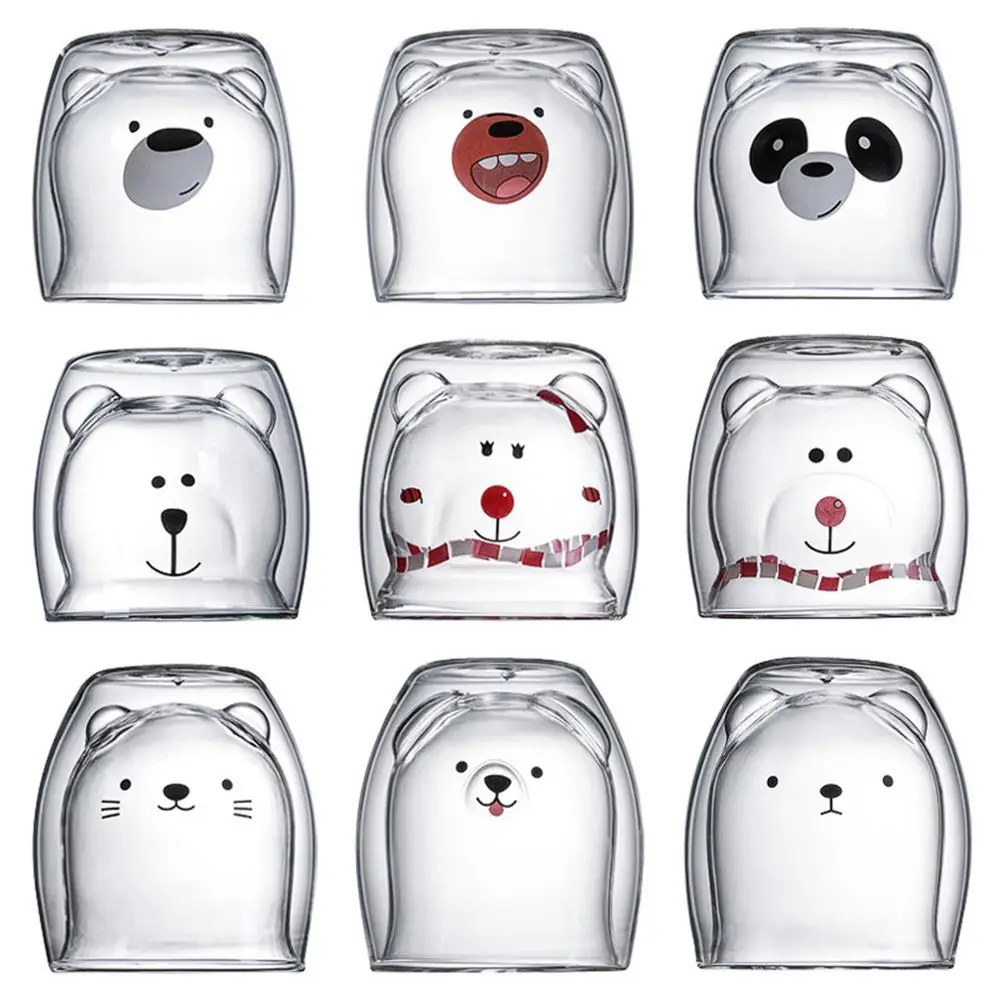 Мультфильм Стекло чашка натурального ель Кофе завтрак пиво молоко посуда