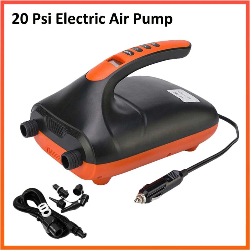 Max 20psi Inflatable Electric Air Pump High Speed Dual Stage For