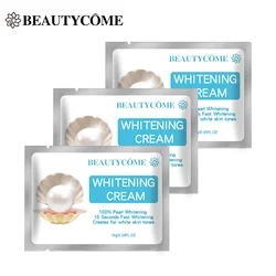 BEAUTYCOME 3pcs/lot 10g Pearl Whitening Cream Lightening Spots Moisturizing Softening Reduce Fine Lines Tightening Skin