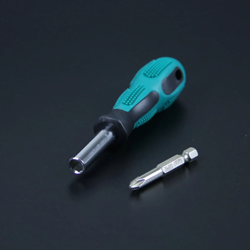 Bit Holding Screwdriver with Soft Finish Handle, 1/4" x 118mm, Magnetic 1/4 Bit Holder Screwdriver Handle