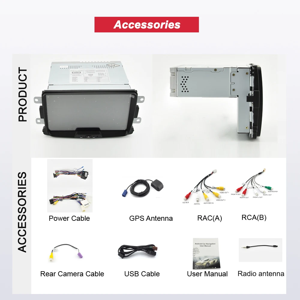 Cheap Bonroad 8" Android 9.0 Car Multimedia Player For Renault Duster Dacia 2012-2015 Car Radio Ram GPS Navigation 4G Rom 64G 5