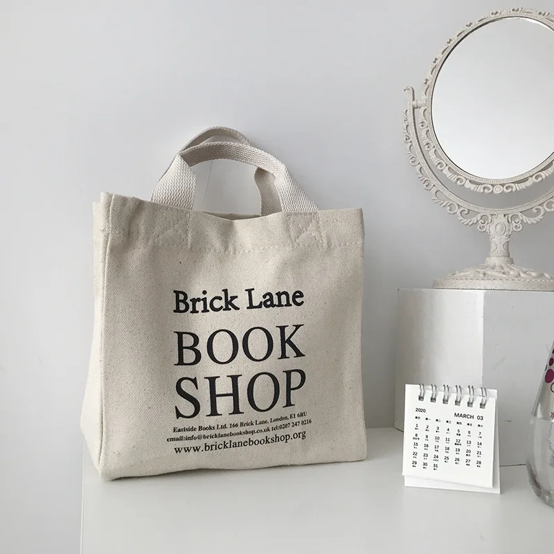 

New Cotton Cloth Lunch Bag Canvas Lunch Box Picnic Tote Small Handbag Pouch Dinner Container Food Storage Bags For Office Lady
