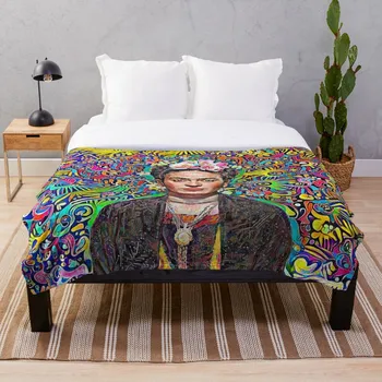 

Mexican handcraft Frida Throw Blanket Soft Sherpa Blanket Bed Sheet Single Knee Blanket Office Nap Blanket