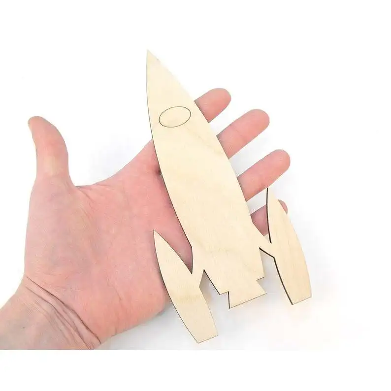 

Big Wooden Spaceship (20cm) Shape Cut Art Projects Craft Decoration Gift Decoupage Ornament 0143