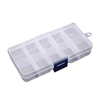 

10 grid jewelry storage box tool box plastic storage box dust-proof box portable box fashion box small sealed storage box