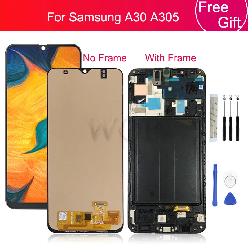 Для Samsung galaxy A30 A305/DS A305F A305FD A305A дисплей SM A305F/DS сенсорный экран дигитайзер в сборе