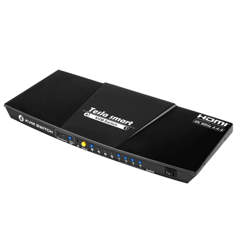 4K 4 порта KVM переключатель HDMI 4x1 KVM HDMI переключатель Sup порты USB 2,0 устройство управление до 4 шт. 4 входа 1 выход HDMI KVM коммутатор