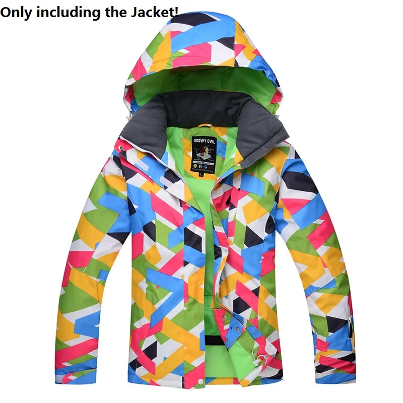 Only Jacket Комплекты для сноубординга, зимний женский лыжный костюм, для спорта на открытом воздухе, теплый, ветрозащитный, водонепроницаемый, дышащий, женский, для снега, лыжный костюм, куртка и штаны - Цвет: Only Jacket