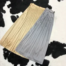 Новая женская модная сексуальная однотонная плиссированная юбка 1007