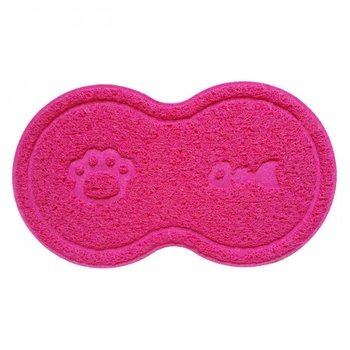 

Pets Dog Cat Litter Mat Kitten Dish Feeding Bowl Placemat Tray Tidy Anti-Slip Pad