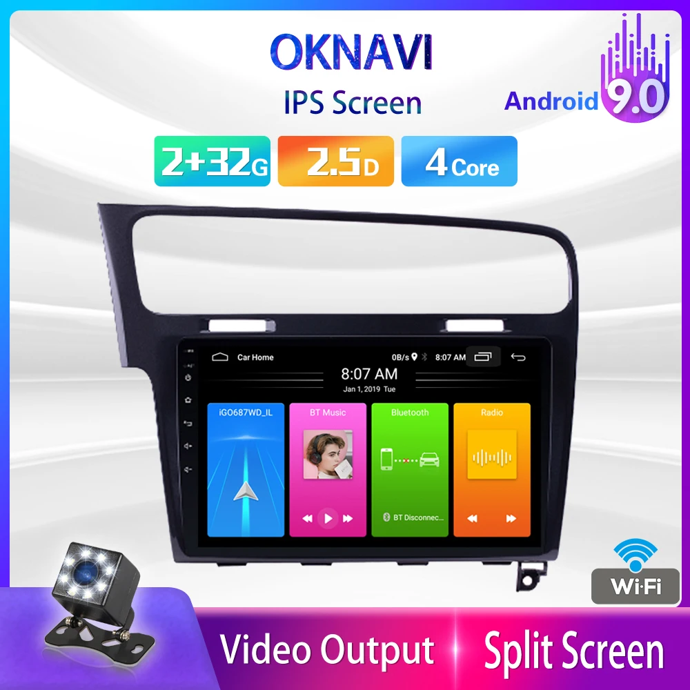 OKNAVI Android 9,0 2 din DSP автомобильный DVD Радио Мультимедийный видео плеер для Volkswagen VW Golf 7 2013 2014 -2017 навигация GPS WIFI OKNAVI Android 9,0 2 din DSP автомобильный DVD Радио Мультимедийный видео плеер для Volkswagen VW Golf 7 2013 2014 -2017 навигация GPS WIFI