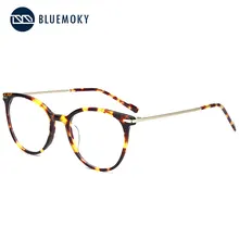 BLUEMOKY ретро круглые очки для женщин, оправа для оптических очков, оправа для женщин, очки для близорукости, дальнозоркости, BT2305