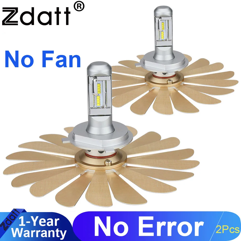 Zdatt фар led H4 H7 H8 H9 H11 9005 HB3 9006 HB4 9003 HB2 Светодиодные лампы свет автомобиля 12 В 6000 К 8000Lm
