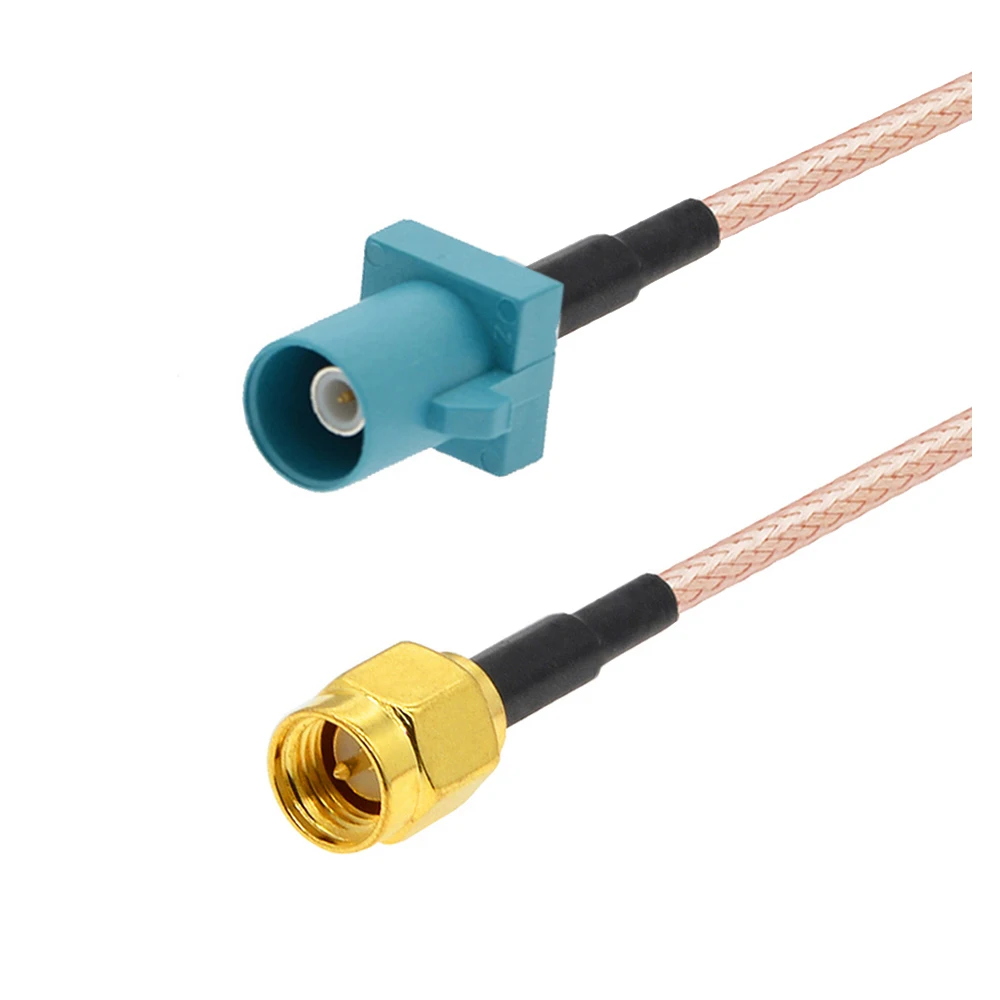 Fakra Z Male Plug to SMA Male GPS Antenna Fakra Extension Cable RG316 Pigtail Jumper for VW Seat Benz Ford 15CM~7M BEVOTOP