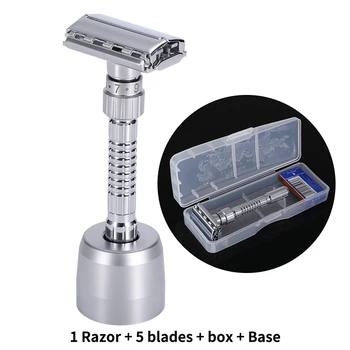 

Weg Werp Scheermesjes Adjustable Razor Blades Double Edge Shaving Safety Razor Shaver Blades Zinc Alloy Manual Straight Razor