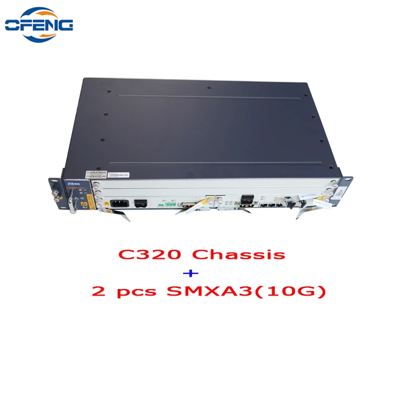 Мини zte C320 GPON OLT 10G DC zte C320 OLT шасси+ 2* SMXA3 с GTGO GTGH 8 портами 16 портами con tarjeta 10GE - Цвет: 2SMXA3  DC