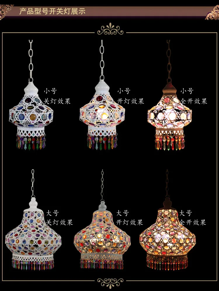 Экзотический Средиземноморский стиль Подвесная лампа для коридора балкона лампа потолочная лампа Cloakroom зал Арабский стиль подвеска Droplight